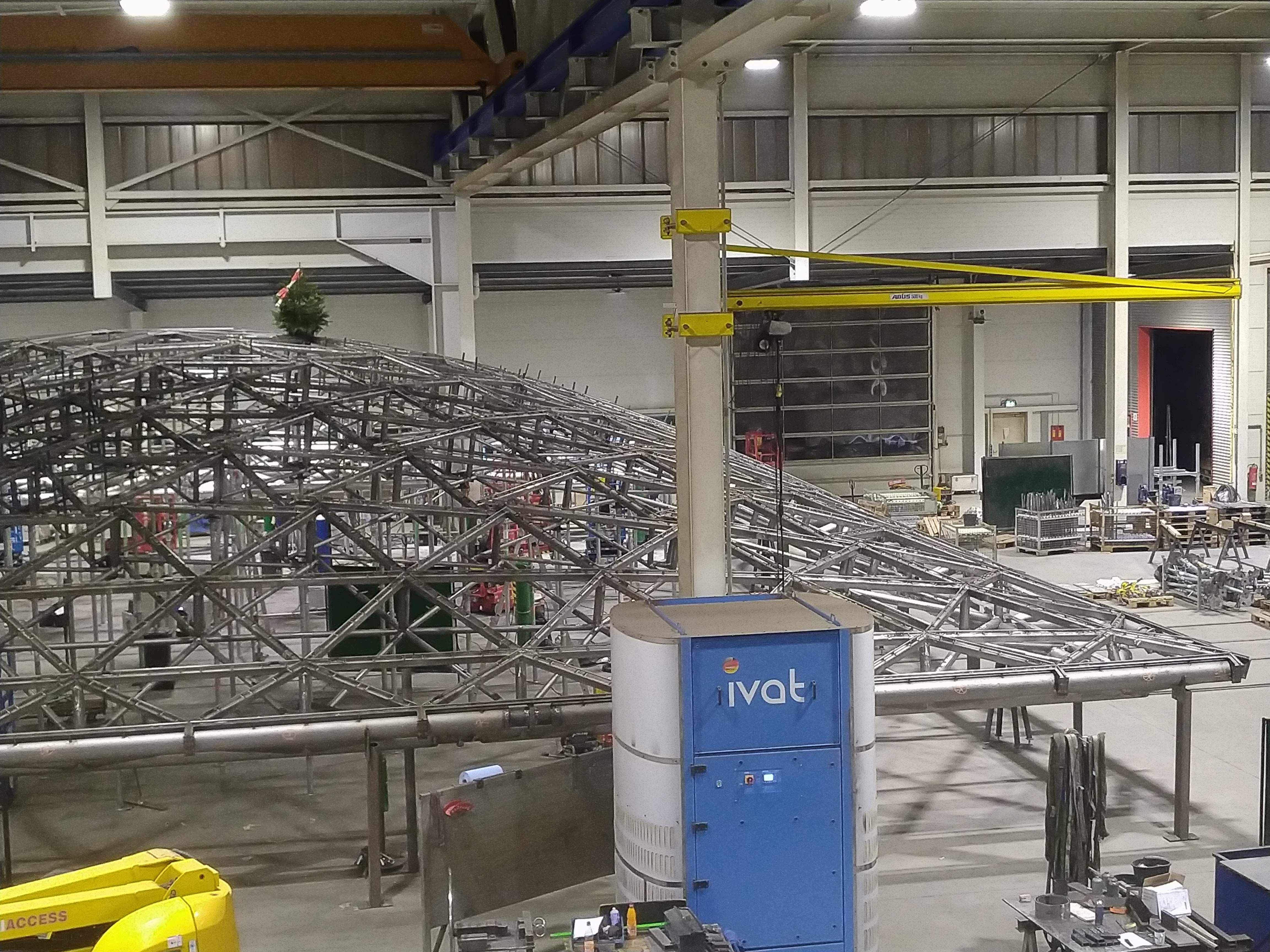 Konstrukcja kopulowa z dzwigiem